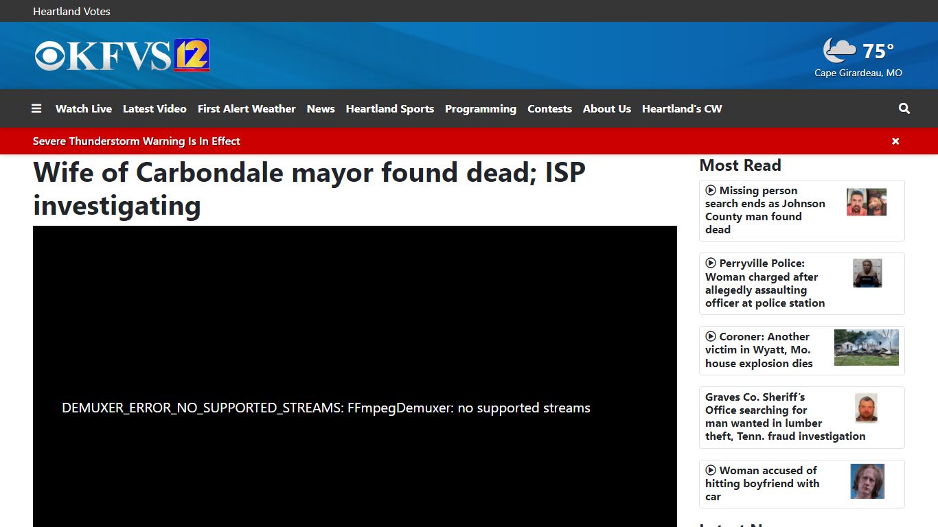 Wife of Carbondale mayor found dead; ISP investigating